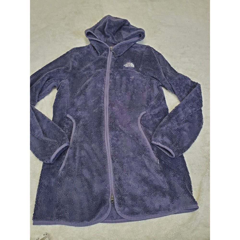 The North Face Deep Purple Fuzzy Zipper Hoodie Jacket Cardigan Medium Casual